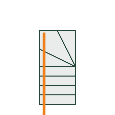 Straight 90 Fan Turn